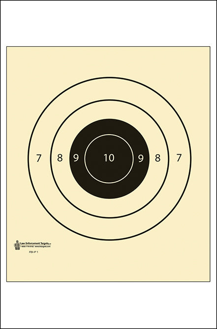 ACTION TARGET FBI Bull's-Eye Training Target