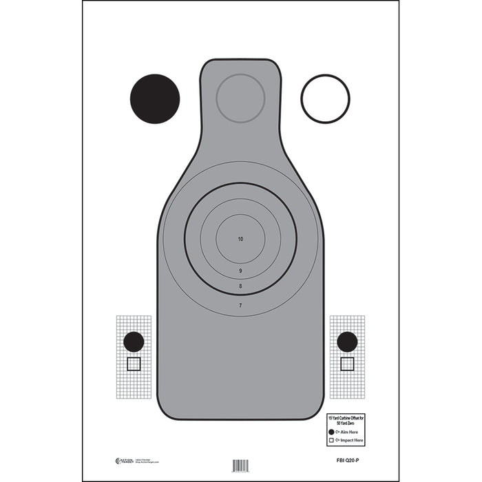 ACTION TARGET FBI Q20 Paper Targets