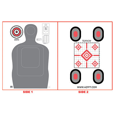 Action Target Flexible Firearms Training Two-Sided Target