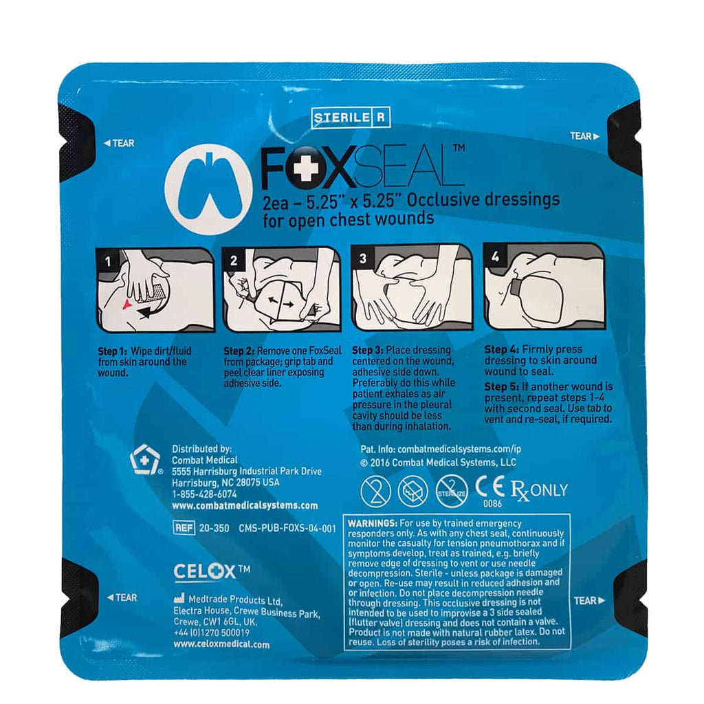 SAFEGUARD MEDICAL FoxSeal Occlusive Dressing -pk/2- MARCH — Pelican Supply