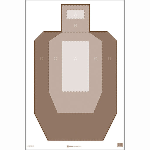 Action Target IPSC Paper Target w/ Visible Scoring Zones