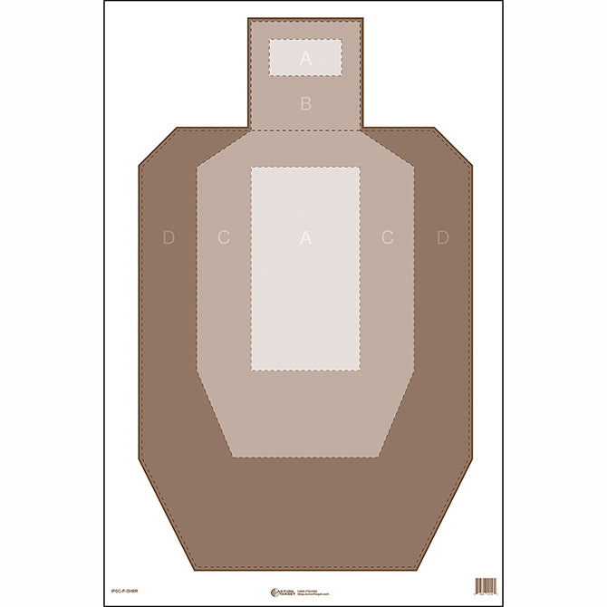 Action Target IPSC Paper Target w/ Visible Scoring Zones