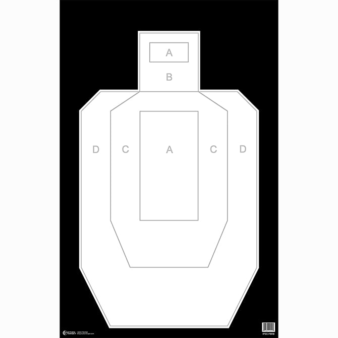 Action Target High Visibility IPSC/USPSA Paper Target - ALL WEATHER RESISTANT TARGET ON HEAVY PAPER