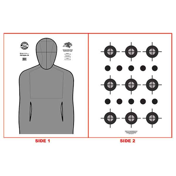 Action Target Kentucky State Police 2 sided target