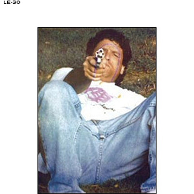 Action Target Man Lying on Back w/ Gun Split Second Target