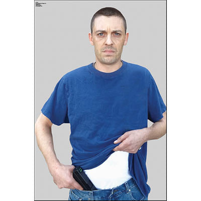 Action Target Man pulling Gun From Waistband