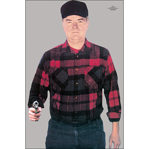Action Target Man in Flannel Shirt w/ Gun Split Second Target