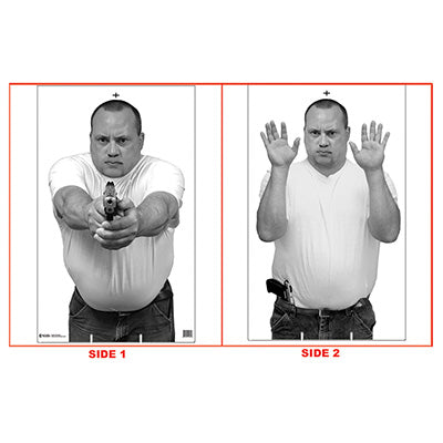 Action Target Two Sided Shoot, No-Shoot Paper Target