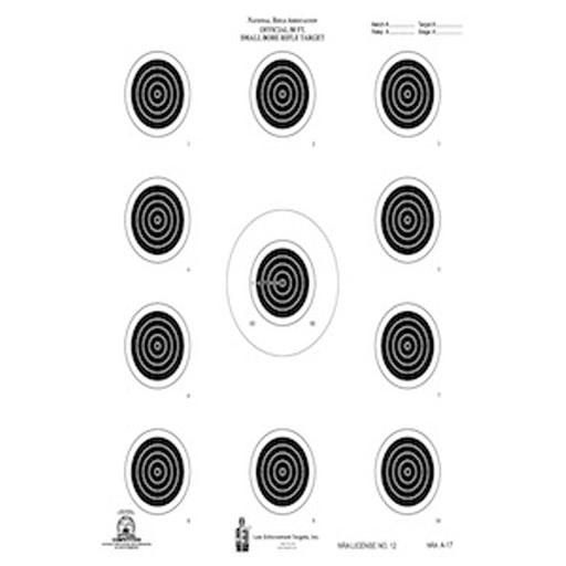 ACTION TARGET NRA Small Bore Rifle 50ft 4 Positn A-17