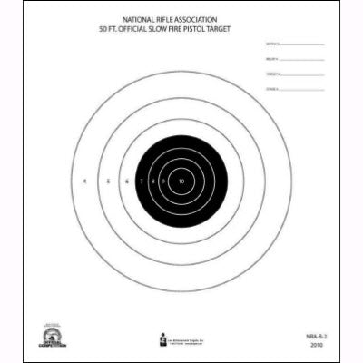 Action Target Official NRA 50-Foot Slow Fire Pistol Target (B-2)