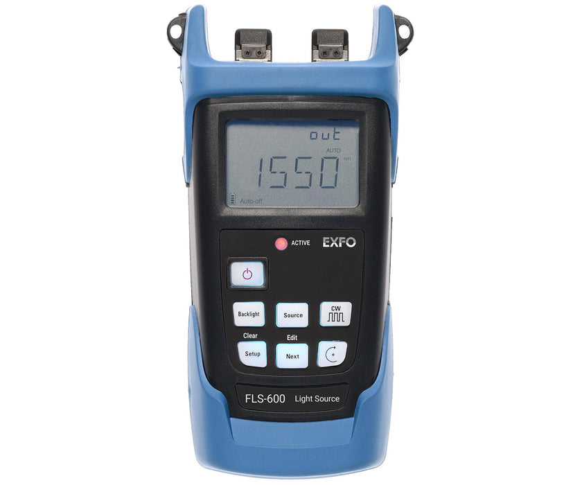 EXFO FLS-600 Series Fiber Optic Light Source- Full Kit & Case