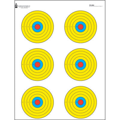 Action Target High Visibility Fluorescent 6 Bull's-Eye Target