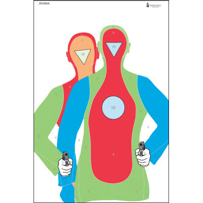 Action Target High Visibility Fluorescent Dual Threat B-21E Target