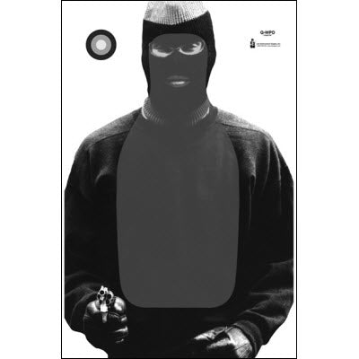 Action Target Black and White Photo Target w/ Q Center Mass