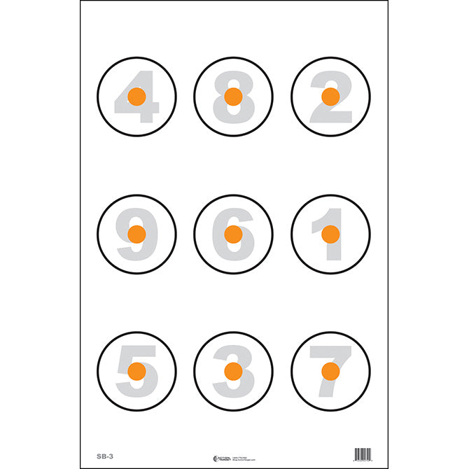 ACTION TARGET Basic Skill Builder 9 Numbrd 6" Circles