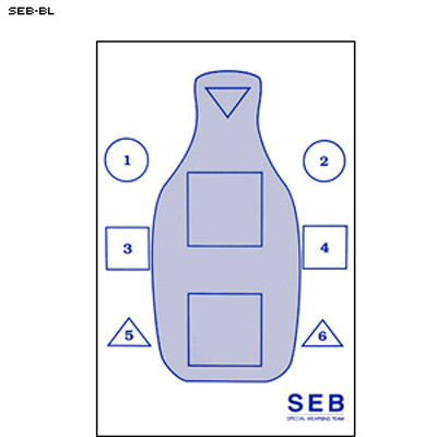 Action Target SWAT SEB Training Target w/ Q Scoring (Blue)