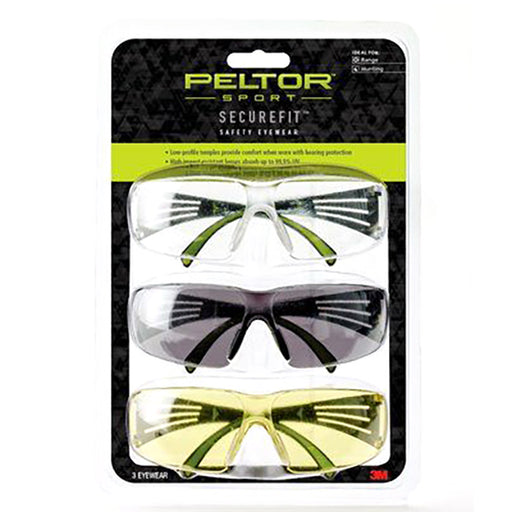 ACTION TARGET Peltor SecureFit 400 Eye Prot 3 Pack