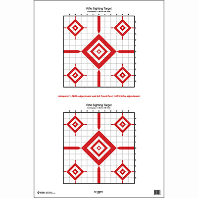 Dual Star Target Action Target Dual Rifle Sighting Target — Pelican Supply