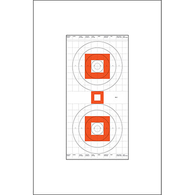 Action Target Two Bull's-Eye Rifle Sighting Target on Heavy Paper
