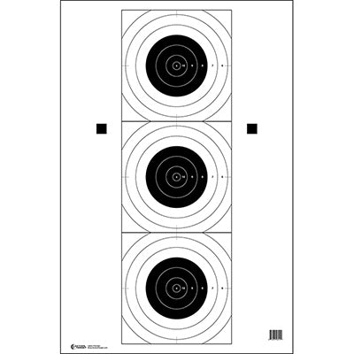 Action Target SR-21C Three Bull's-Eye Cardboard Training Target