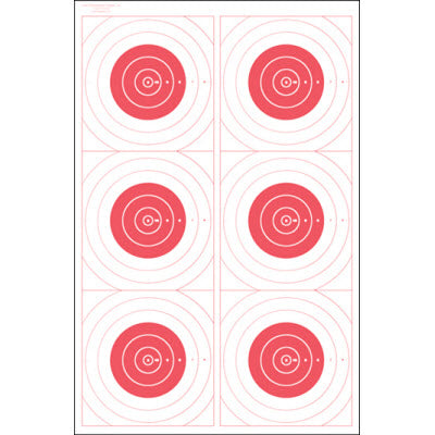 Action Target Six Bull's-Eye Military Training Target (Red)