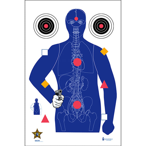 Action Target Sarasota Co. (FL) Sheriff's Office Modified B-21E Target w/ Vital Anatomy