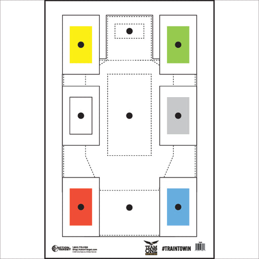 Action Target Team One Network Red Dot Paper Target