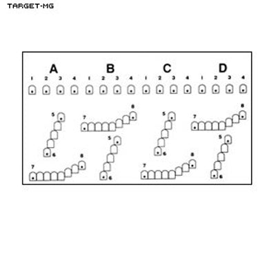 Action Target US Military ABCD Machine Gun Target