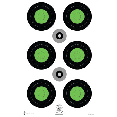 Action Target Trident Concepts Fluorescent Green Bull's-Eye Target