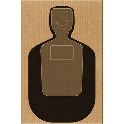 Action Target TQ-19 Black On Brown Cardboard Target