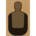 Action Target TQ-19 Black On Brown Cardboard Target