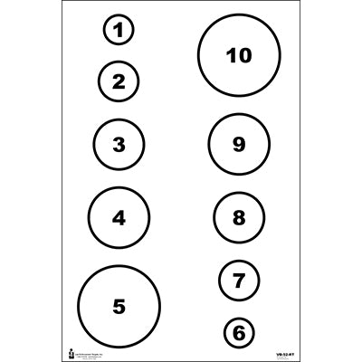 Action Target Military Varied circle Command Training Target (White)