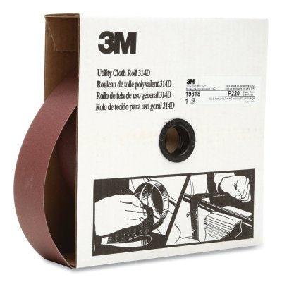 3M Utility Cloth Rolls 314D - 2 Inch X 50 Yard P150 Grit Aluminum Oxide Abrasive